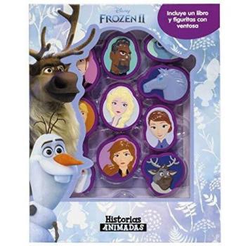 Frozen 2. Historias animadas: Incluye un libro y figuritas con ventosa