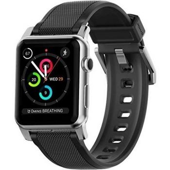 Nomad 42mm Silicone Strap for Apple Watch - Vulcanized Hypoallergenic LSR - Stainless Steel Hardware