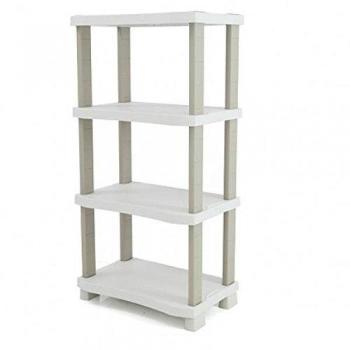 Estantería Plastiken Space Saver de 4 estantes, dimensiones 70 x 45 x 141 cms, color beige