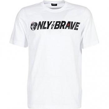 Diesel Crisp White Round Neck Logo Tee - XXL