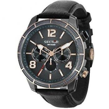 SECTOR Mens Analogue Quartz Watch with Leather Strap R3251575013