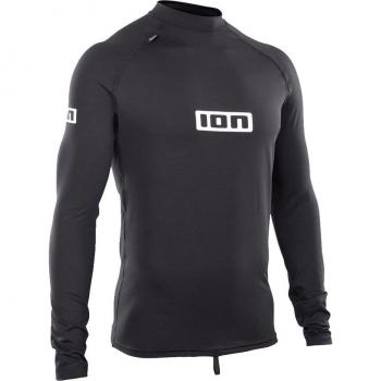 Ion Camiseta Promo Rashguard Negro Hombre Adulto - Camiseta de manga larga, material elástico y transpirable, protección UV, diseño ajustado para mayor comodidad en deportes acuáticos