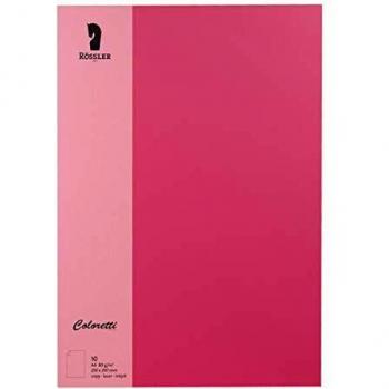 Papel de Carta Coloretti A4, 80 g/m², 10 Hojas, Color Rosa