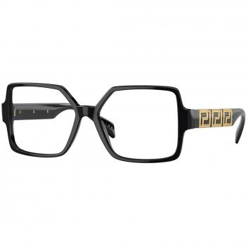 Versace VE3337F Asian Fit GB1 Gafas Recetadas para Mujer Negras 55 Lentes Armazones