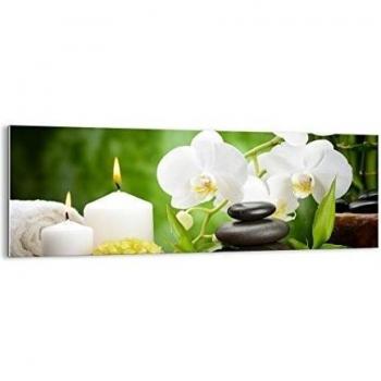 Cuadro sobre vidrio - Impresiones sobre Vidrio - Flor aromaterapia spa - 140x50cm - Decoracion de Pared - Impresión en Vidrio - Cuadro en vidrio - Cuadro de Cristal - GAB140x50-2718