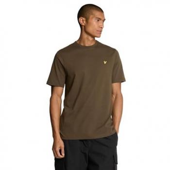 Camiseta Básica Lyle & Scott Verde Oliva Hombre Talla M con Logo en el Pecho