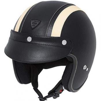 Held Jet Casco Rune, Negro y Beige