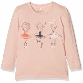 NAME IT Nitetluna Ls Top F Mini, Camisa Manga Larga para Niñas, Rosa