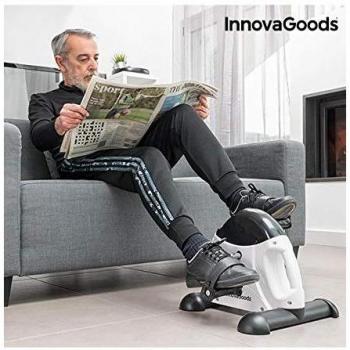 InnovaGoods IG117155 Pedaleador de Fitness, Unisex Adulto, Blanco/Negro, Talla Única
