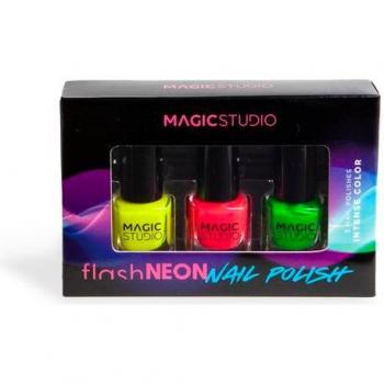 Set de esmaltes Magic Studio Neon 3 Nail Polishes