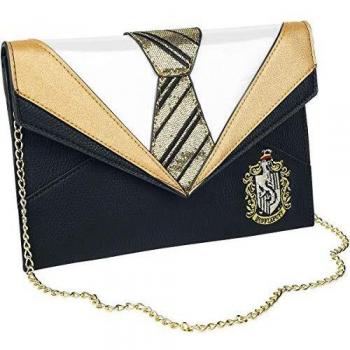 Harry Potter Danielle Nicole - Hufflepuff Mujer Clutch Negro/Amarillo, Poliuretano, poliéster,