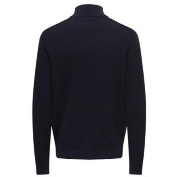 Sudadera de hombre Only & Sons Phil Regular Fit con media cremallera en color azul marino oscuro