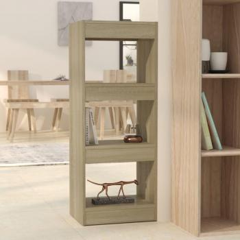 Sonoma Oak Bookcase/Room Divider 40x30x103 cm Engineered Wood