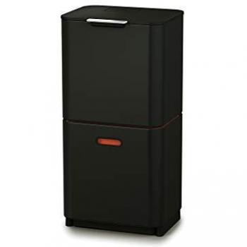 Joseph Joseph 30065 Totem Compact 40 Litre Waste Separation and Recycling Bin, Graphite