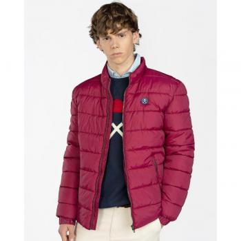 Parka Galway - Parka de hombre acolchada e impermeable color burdeos