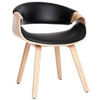 Silla nórdica negro y madera clara Aramis de Miliboo