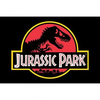 Póster Multicolor del Logotipo Clásico de Jurassic Park, Dimensiones 61 x 91,5 cm