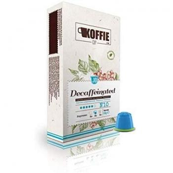 KoffieCup Decaffeinated 40 Cápsulas compostables de café compatibles con máquinas Nespresso® original line. Receta Decaffeinated. Total 40 cápsulas