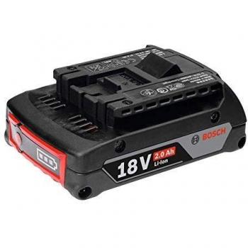 Bosch Professional GBA 18V 2.0Ah Litio, 1 batería x 2.0 Ah, 18 V, Negro
