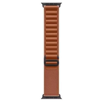 Correa Apple Watch Alpine Loop 49 mm Marrón Titanio - Talla L, Poliéster y Elastano Reciclados