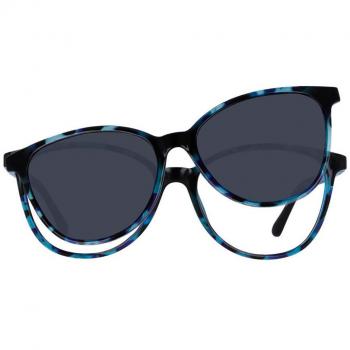 Gafas Recetadas Oval Clip-On de Plástico Tortoiseshell para Hombre - Gafas Anti-Azules - SmartBuy Collection