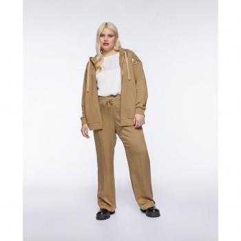 Pantalón ancho de mujer liso con jareta en la cintura