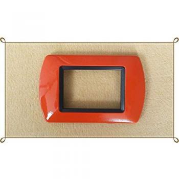 Placas ABS Compatibles para Tapa de Enchufe Master Modo Colorra - Naranjas - 7 Foros