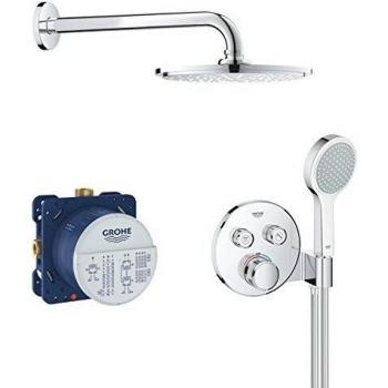 Grohe Grohtherm Smartcontrol - Conjunto de ducha Rainshower Redondo, cromo, 210 mm