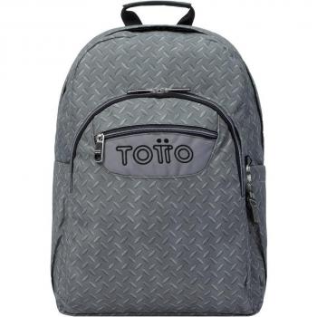 Mochila Escolar Totto Acuareles Adaptable a Carro Gris Metálico