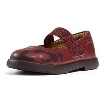 Merceditas de niña Camper K800550-001 rojas en piel con detalles de corazones