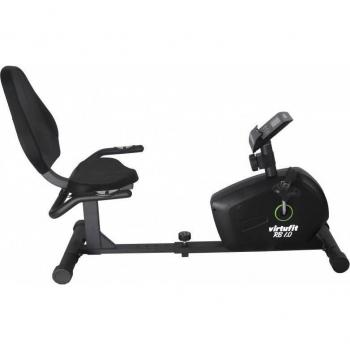 Bicicleta estática reclinada VirtuFit RB 1.0 con respaldo, entrada baja para personas mayores o con dificultad de movilidad y soporte integrado para tablet o móvil