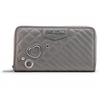 Portafoglio Donna Cerniera Semplice Nappa Trapuntata | Love Moschino | JC5542PP16LL0910-Peltro