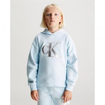 Calvin Klein Jeans Sudadera Con Capucha Metallic Satin Monogram