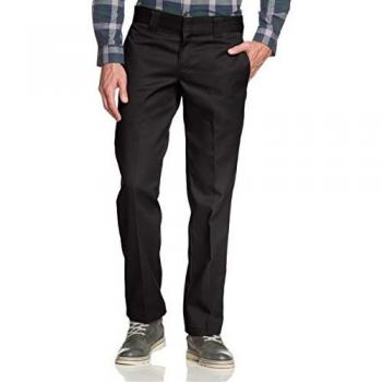 Dickies Men's Straight Work Slim Trousers, Black - 30W x 30L