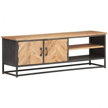 Mueble para TV de madera maciza de acacia 120x30x40 cm