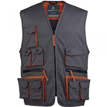 Delta plus vestuario laboral - Chaleco bolsillos 65/35 poliester algodón gris xxxl