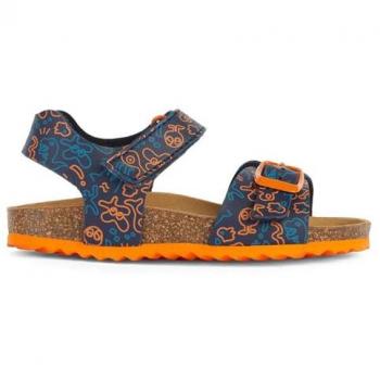 Sandalias Niño Geox J Ghita Boy, características: color azul marino con detalles en naranja, modelo para niño, talla 37 EU
