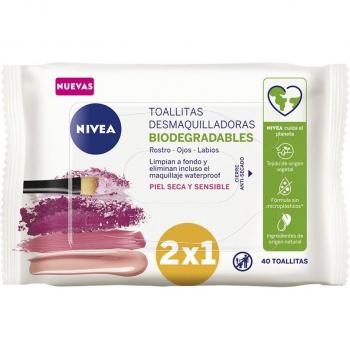 Toallitas Desmaquilladoras 3 en 1 Suaves Piel seca/sensible
