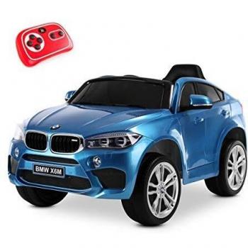 Playkin BMW X6M AZUL - Coche de bateria para niños mando 12V licencia oficial luces y sonidos juguetes infantiles coches de bateria , color/modelo surtido