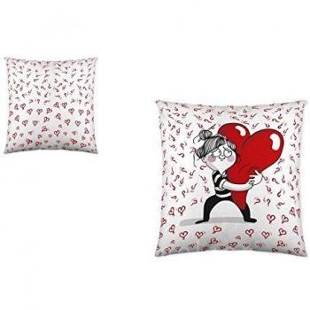 AGUSTINA GUERRERO La Volátil 1 Funda de cojín viñetas corazón 60cm x 60cm