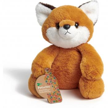 Zorro naranja de peluche sostenible con certificación ecológica y relleno reciclado
