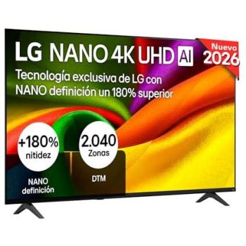 Televisor LED 55 LG NanoCell 4K UHD, Smart TV, Procesador α7 AI Gen9, HDR10 Pro, WiFi, Negro