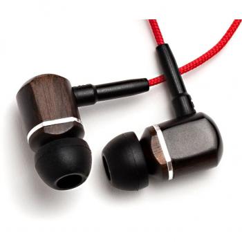 Symphonized MTRX Premium - Auriculares in-Ear de Madera auténtica con Aislamiento de Ruido con micrófono y Cable de Nailon