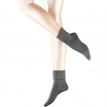 Falke Women's Striggings Rib Short Boot Socks - Grey, Size 39-42