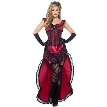 Disfraz Sexy Chica de Saloon Burdeos para Adulto