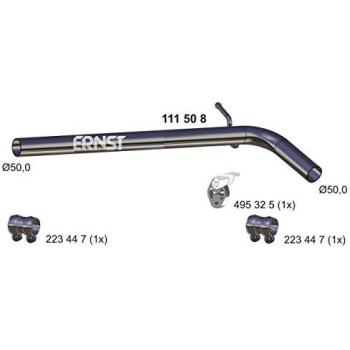 Tubo de escape ERNST 111508 compatible con Volkswagen Polo IV/V, Skoda Fabia I y Seat Ibiza 3