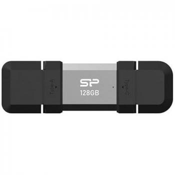 Pendrive Silicon Power Mobile C51 128GB USB Tipo-A y Tipo-C, Doble Conector, Plata