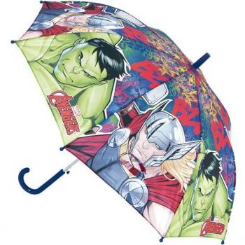 Paraguas Automático Avengers Infinity 48cm Azul Oscuro - Safta, con Apertura Automática, 84cm Diámetro, 8 Paneles, Varilla Metálica y Nervios de Acero de