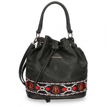 Pepe Jeans Liza - Bolso Bandolera, 31 cm, 14.23 litros, Negro