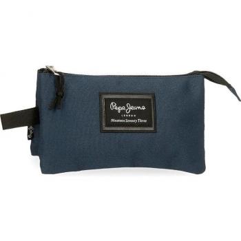 Estuche Pepe Jeans Aris Evergreen tres compartimentos marino